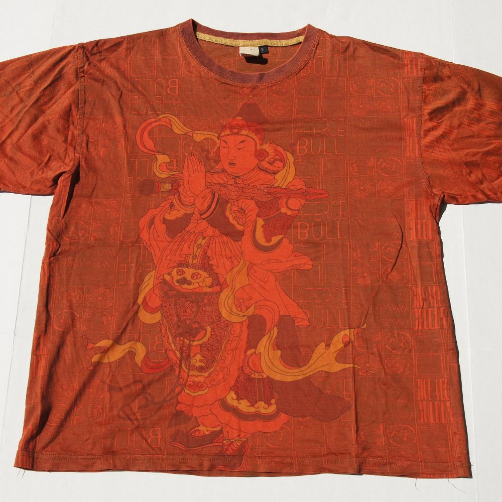 Cool All Over Print Rare T-Shirt Large Men's